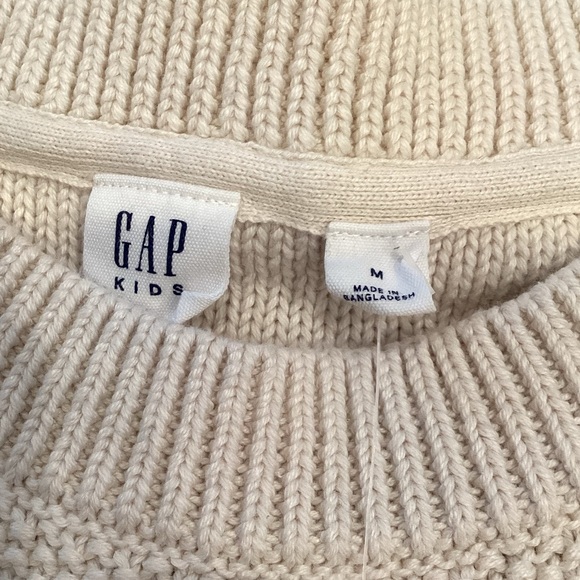 Gap Kids Cream Cable Knit Sweater dress | girls M | winter holiday tunic length - Picture 3 of 6